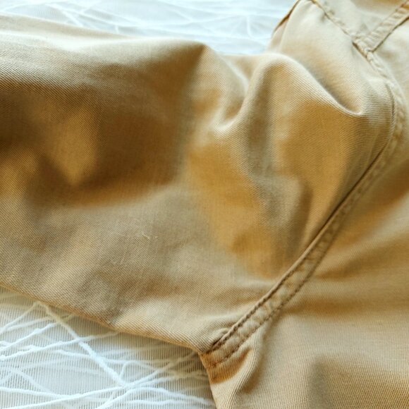 Roots Canada Women Utility Jacket Small Tan Button Cargo Hooded Lightweight - Picture 9 of 16